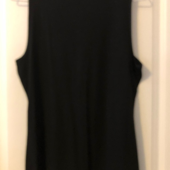 White House Black Market Scoopneck Laced Front Black Tank Size Medium, NWT - Picture 7 of 8